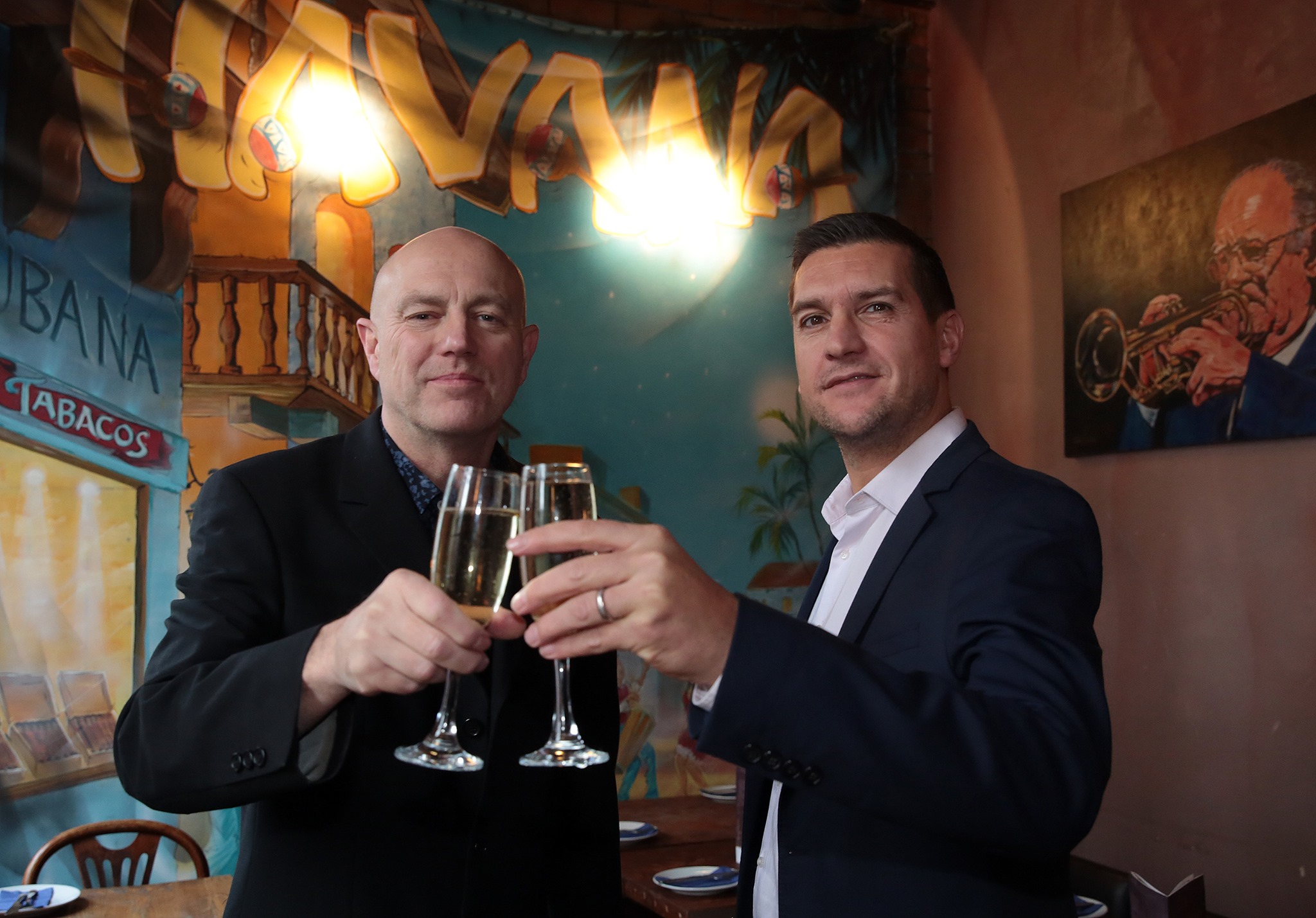 Cubana owners Brad Charlesworth and Adrian Bagnoli celebratring 20 years of Cubana 