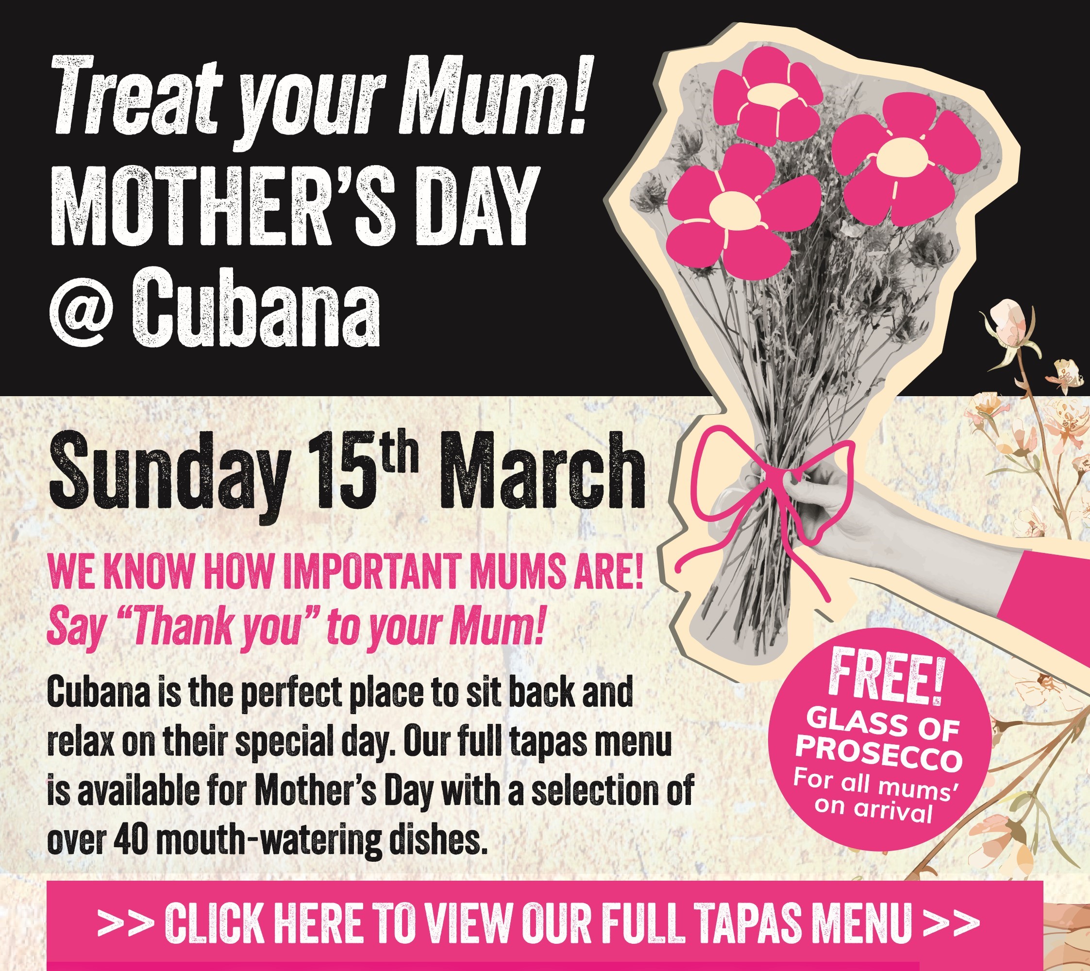 Mother's Day at Cubana Tapas Restaurant and Cuban Bar